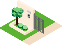門塀のイラスト