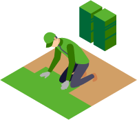 芝張りのイラスト