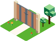 折り戸のイラスト