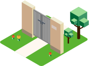 アルミ形材門扉