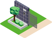 タイルを張ったこだわりのデザインのイラスト