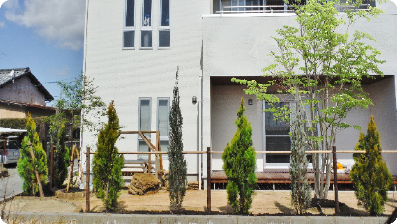 植栽工事後の一例